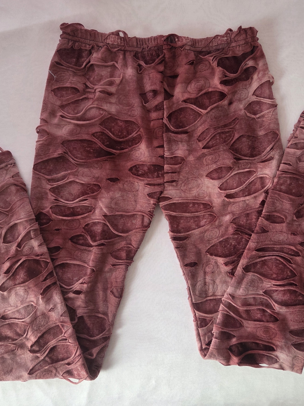 Punk Decay Distressed Broken Hole Burnout Bloody Tie Dye Mummy Legging